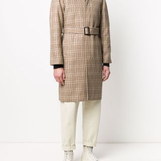 Checked Trench Coat