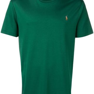 Green Logo Embroidered T-Shirt