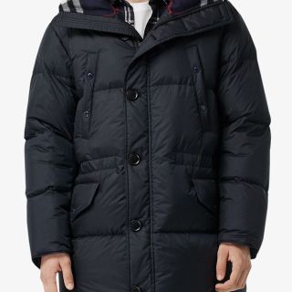 Logo Detail Hooded Puffer Coat