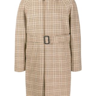 Checked Trench Coat