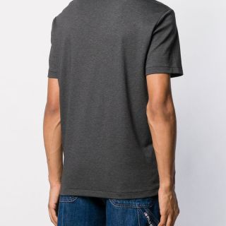 Grey Logo Embroidered T-Shirt