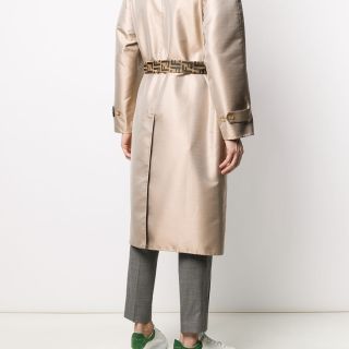 Single-breasted Belted Trench Coat