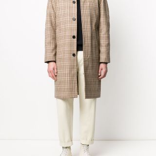 Checked Trench Coat