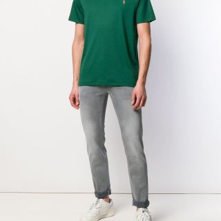 Green Logo Embroidered T-Shirt