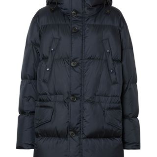 Logo Detail Hooded Puffer Coat